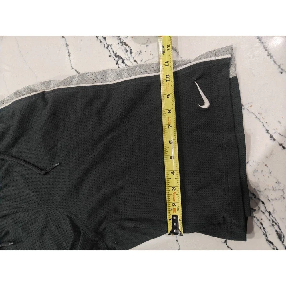 Vintage Y2K Baggy Nike Basketball Shorts Black Grey XL Two Tone Embroidered